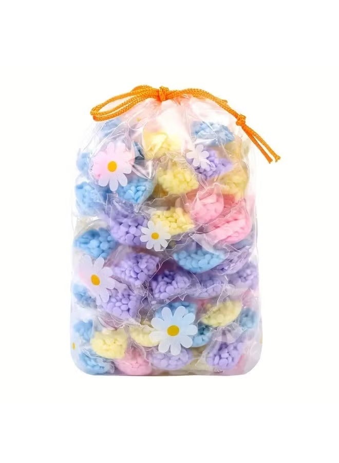 ٥٠ قطعة من معطر رائحة الغسيل، مريح لإزالة الروائح الكريهة، معزز رائحة يدوم طويلاً، حبيبات عطرية في أكياس زهرية، كبسولات زيتية لملابس ناعمة ومنعشة برائحة خرز عطري ملون. - Image 1